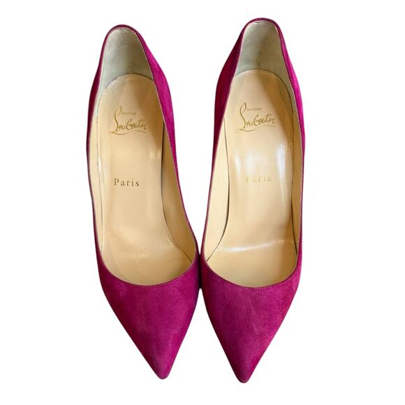 Christian Louboutin So Kate 120 Suede Heeled Pumps Pink 38 - Picture 4 of 10